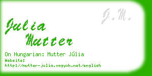 julia mutter business card